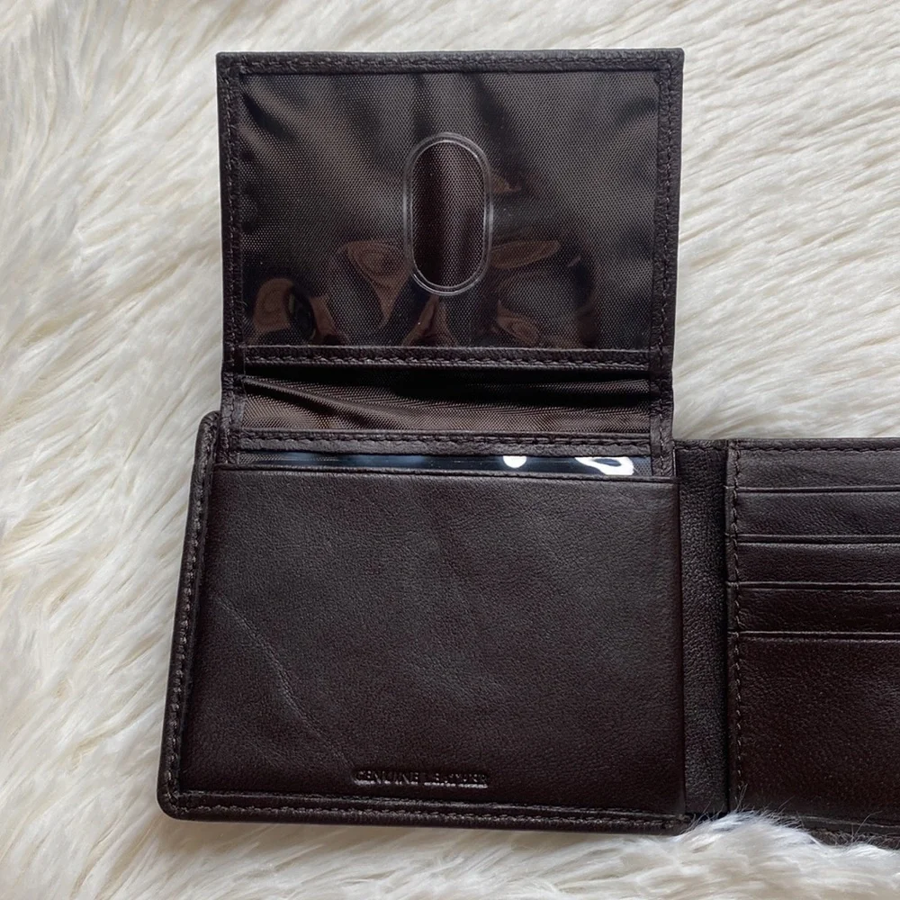 Genuine Leather Brown Men’s Billfold Wallet